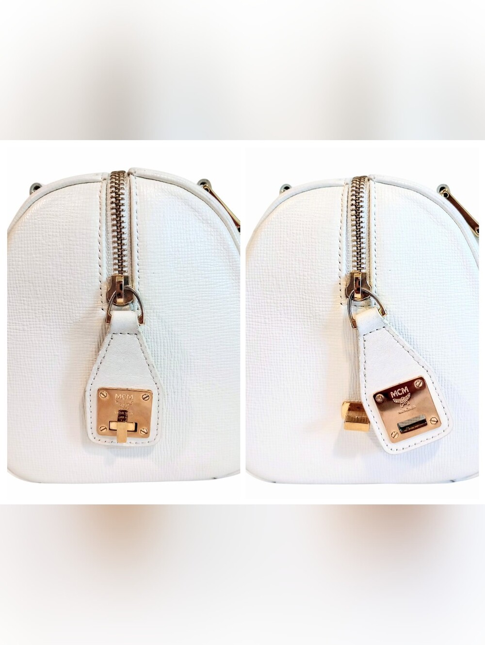 MCM Small Saffiano Leather Boston Bag - Picture 7 of 16